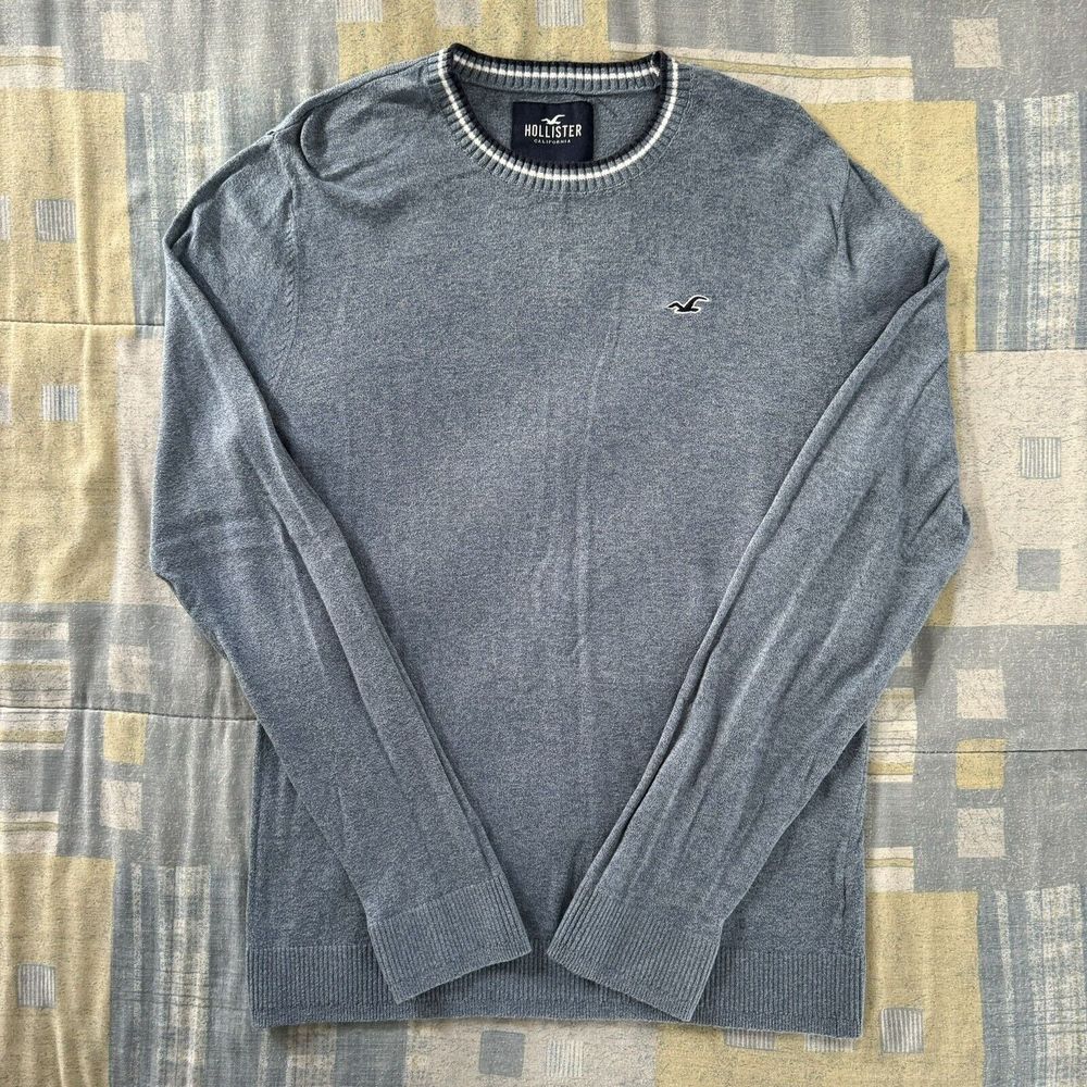 Hollister Pacific Merchants 1922 Teal Blue Long Sleeve Men's T-Shirt Medium